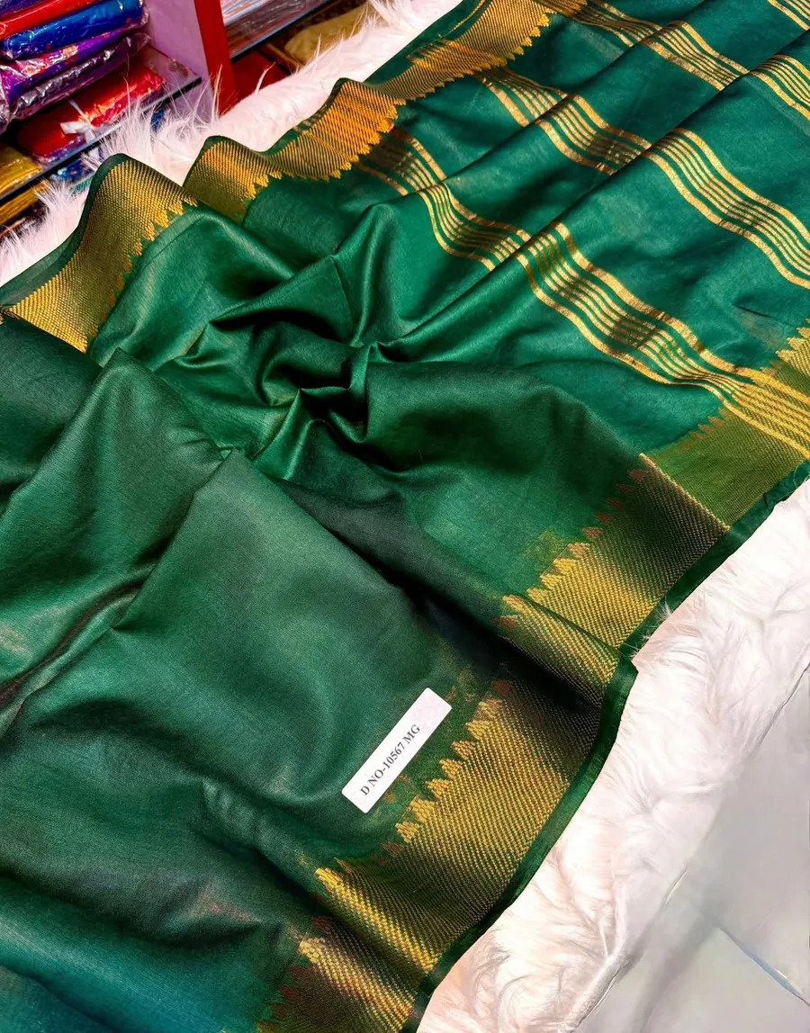 Soft Kota Staple Temple Jari Border Woven Saree – Lightweight Grace with Traditional Elegance